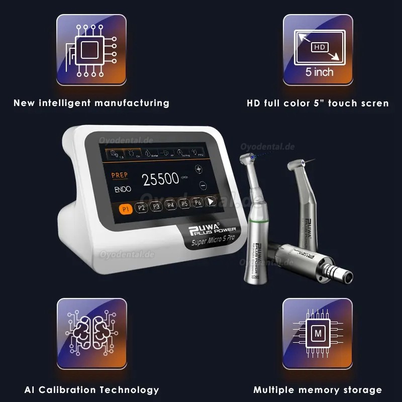 Pluspower® Super Micro S Pro 2-in-1 Bürstenloser Dental-Elektromotor mit Motor de Endodontie